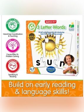 MATCH IT! 3 Letter Words Puzzle - Complete Set